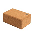 Manduka Cork Yoga Block, Resilient Material, Portable Fit & Easy to Grip, Comfortable Contoured Edges, 9 x 6 x 4 in