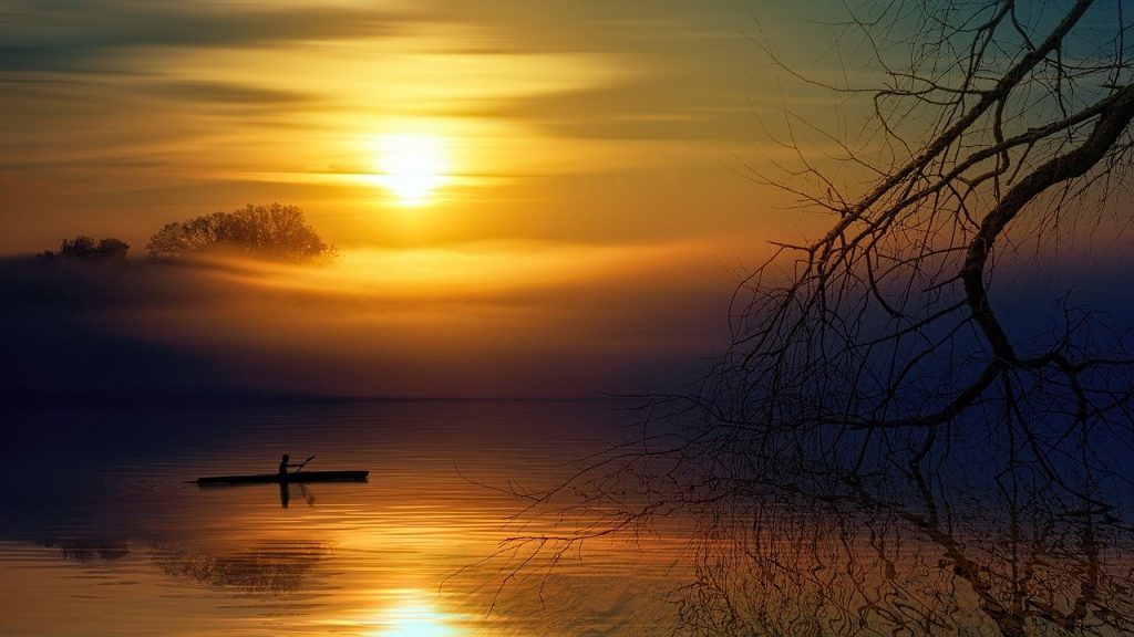 kajak-zonsondergang opblaasbare kajak opblaasbare kano